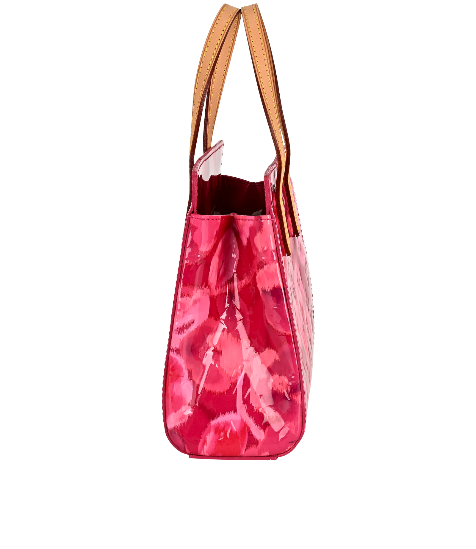 Flower Ikat Catalina BB, &pound;550, Handbags, Pink/Tan, Leather/Patent Leather, Side view